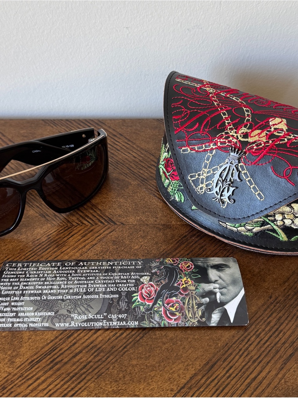 Christian Audigier “Rose Scull” CAS-407 Tortoise